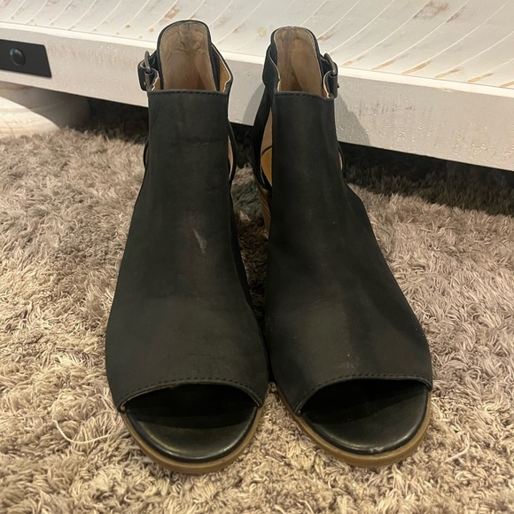 Lucky Brand Black Peep-Toe Mules - Picture 2 of 5